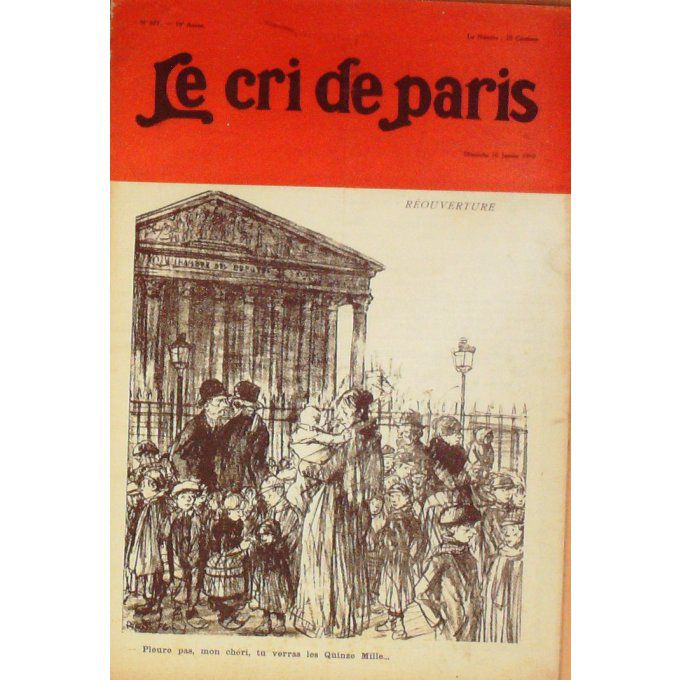 Le Cri de Paris 1910 n° 677 FLORES MEYERLING GUITRY THERESE HUMBERT MONTESQUIOU
