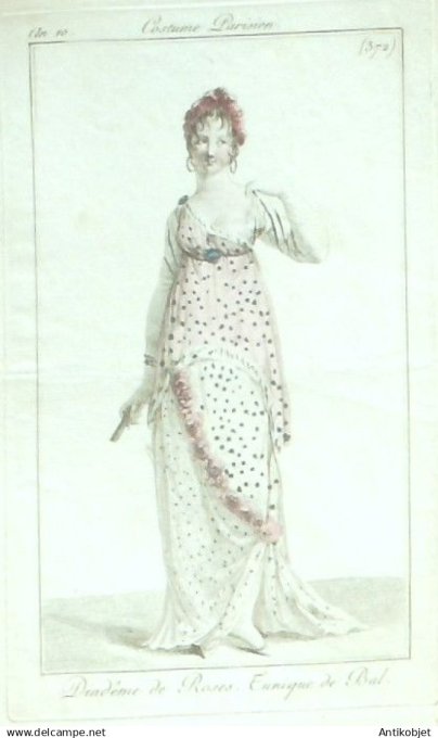 Costume Parisien 1802 an 10 # 372 (eau forte) Tunique de bal