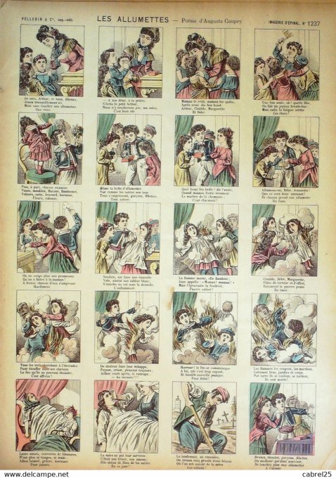 Les Allumettes  (Pellerin d'epinal) Poésie