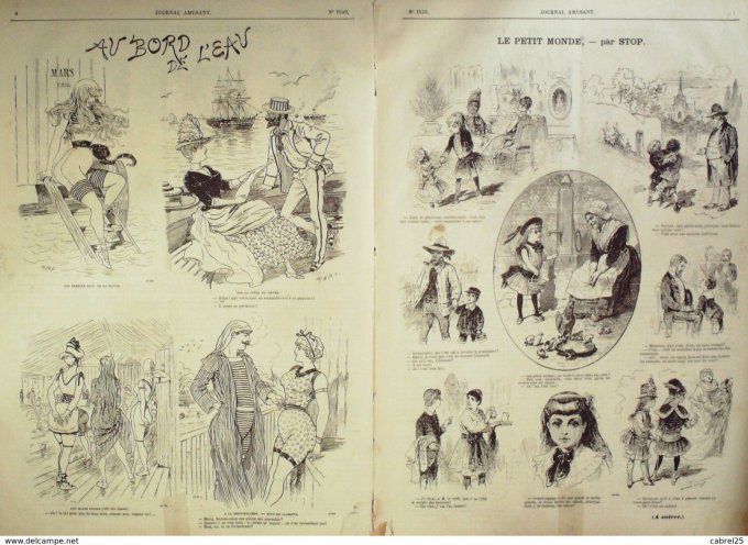 Le Journal amusant 1886 n° 1559 TONKIN ROSLET de L'ISLE CERCLE MILITAIRE