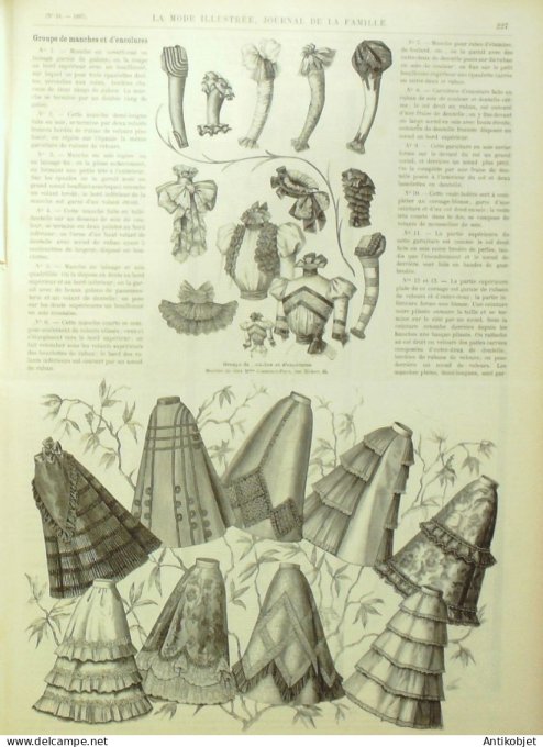 La Mode illustrée journal 1897 n° 24 Toilette de concert