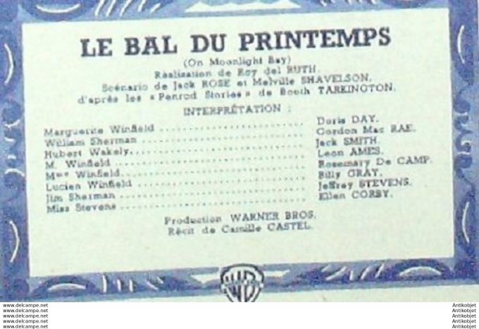 Mon Film 309 52-07-23 Le bal du printemps Doris Day Billy Gray Jack Smith
