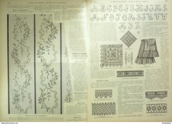 La Mode illustrée journal 1897 n° 24 Toilette de concert