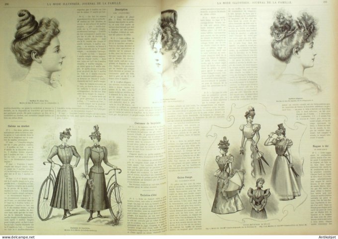 La Mode illustrée journal 1897 n° 24 Toilette de concert
