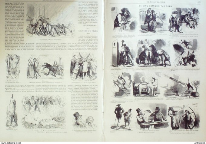 Le Monde illustré 1870 n°674 Italie Rome cloître de Chartreux San Donato Lyon (69) Cardinal Bonald