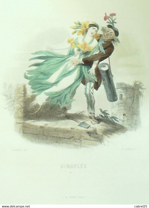 Grandville "Les Fleurs Animées" Planche A 1847