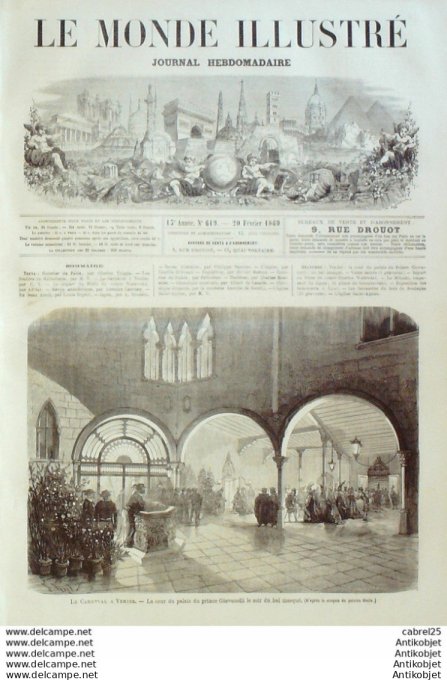 Le Monde illustré 1868 n°619 Japon Mikado Miako Yedo Tokaido Kanno Saki St Aignan (76) Hanovre