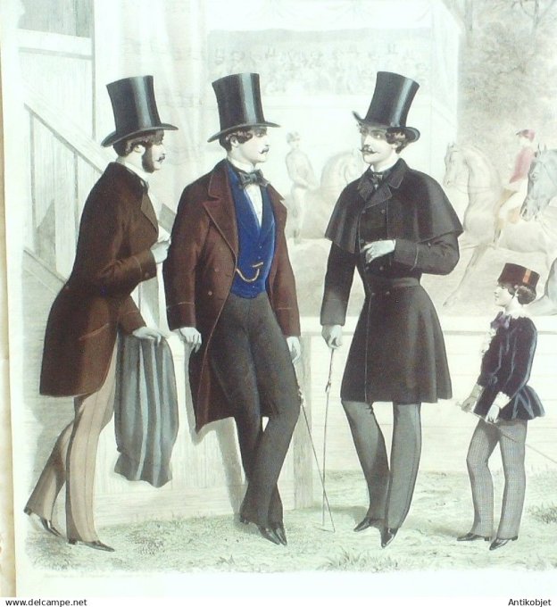 Gravure de Mode originale Le Progres 1856 # 81 (Maison Desprey)