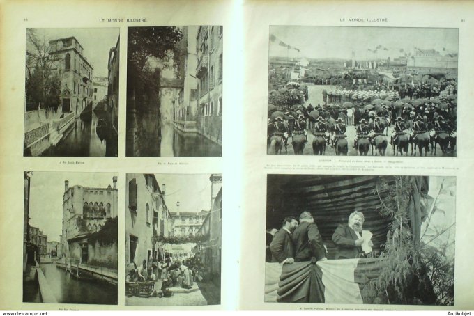 Le Monde illustré 1902 n°2365 Quiberon (56)  Tourcoing (59) Venise Campanile Puteaux (92) Thoirette 