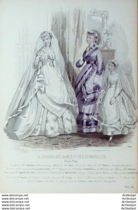 Journal des Dames Demoiselles 1869 # 920 (Maison Bataillon) mariée