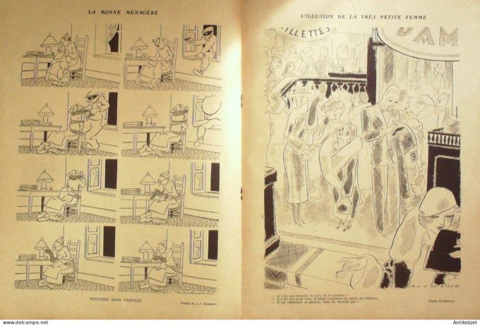 Le Rire 1931-04-25 # 638 Journal humoristique Ed.Originale Bonne menagere