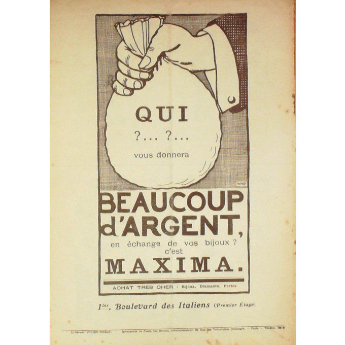 Le Cri de Paris 1910 n° 680 FLORESNEPOTISME HYDROLOGIE JULES LEMAITRE FRERE TARAUD