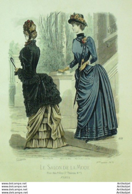Gravure Mode Salon 1883 #  653 (Old Fashion plate)