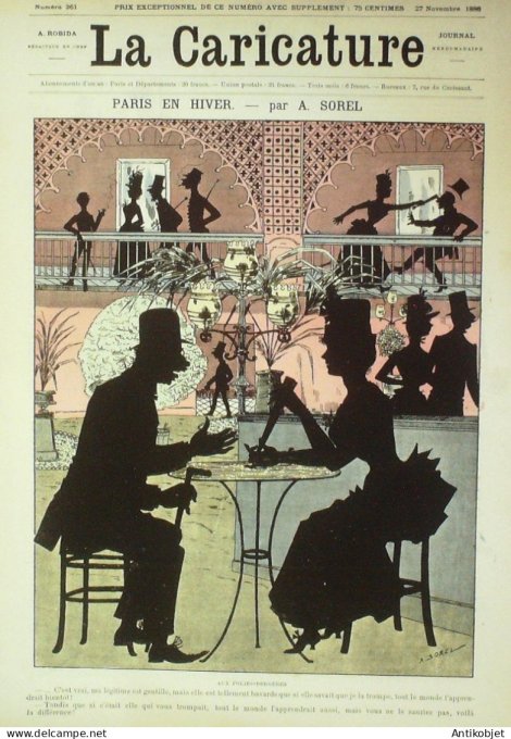 La Caricature 1886 #361 Boulevard et coins de Paris Sorel