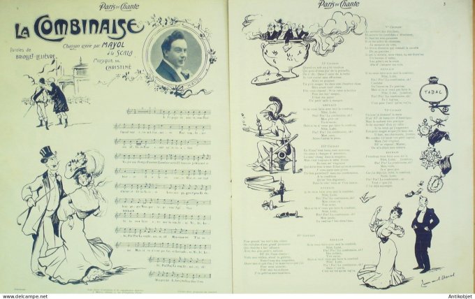 Paris qui chante 1903 n° 39 Fougère Mayol Severin Kerf Verena Clo d'Haly