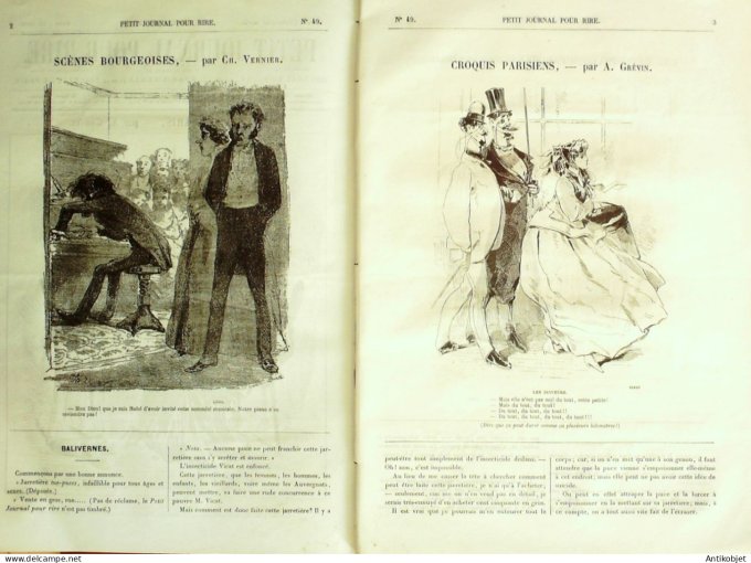Petit journal pour Rire 1868 #   49 Une Metempsycose parisienne Bertall