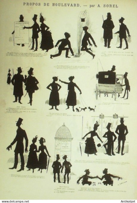 La Caricature 1886 #361 Boulevard et coins de Paris Sorel