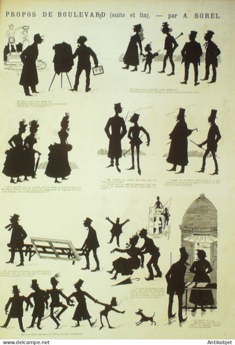 La Caricature 1886 #361 Boulevard et coins de Paris Sorel