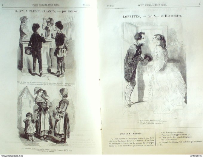 Petit journal pour Rire 1860 # 320 Les Artistes en voyage Emy