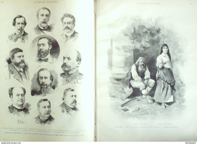 Le Monde illustré 1887 n°1576 Meudon (92) Rabelais Vincennes (94) nouveau ministère
