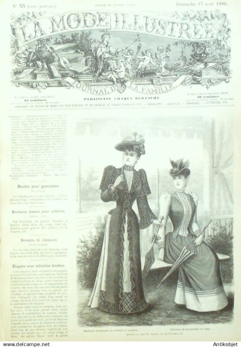 Mode illustree 1890 Lot de 10 journaux