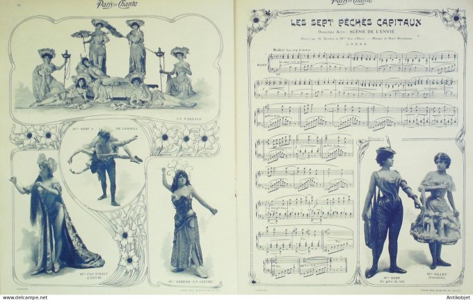 Paris qui chante 1903 n° 39 Fougère Mayol Severin Kerf Verena Clo d'Haly