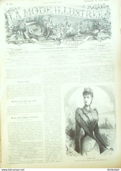 Mode illustree 1890 Lot de 10 journaux
