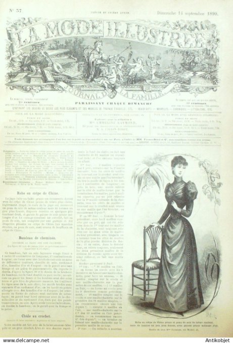 Mode illustree 1890 Lot de 10 journaux