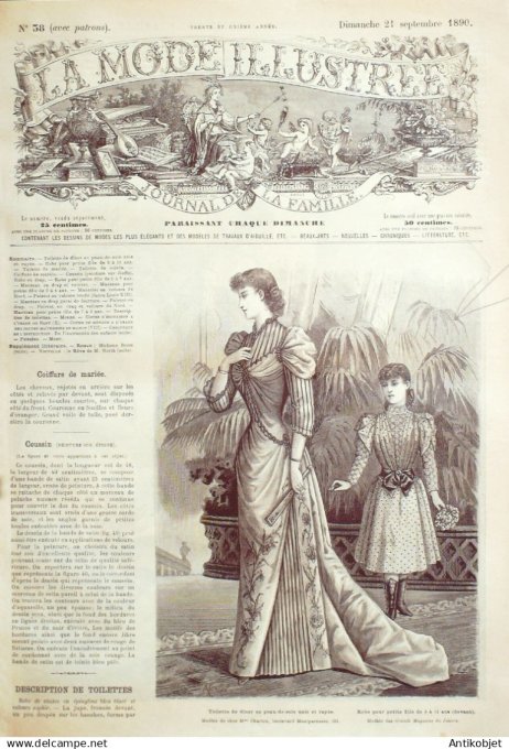 Mode illustree 1890 Lot de 10 journaux