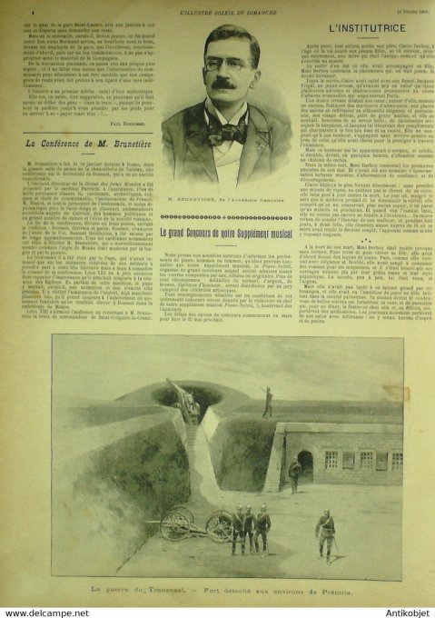 Soleil du Dimanche 1900 n° 6 Transvaal Aldershot Prétoria Brunetière Botrel