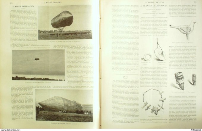 Le Monde illustré 1897 n°2122 Mali Kayes Sénégal Kaeaedi Bakel Canada Klondike Alaska Bétafo