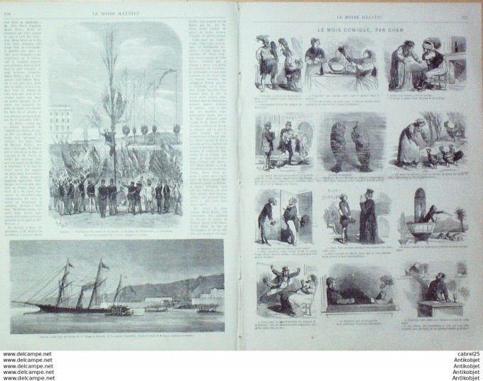 Le Monde illustré 1868 n°621 Siam Bangkok Me Nam Et Me Nam Hawaii Honolulu Matayo Kekuanaoa ??les Sa