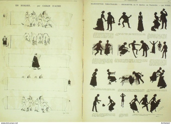 La Caricature 1885 #313 Londres Draner Georgette Sardou Sorel Caran d'Ache Loys