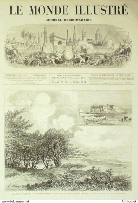 Le Monde illustré 1873 n°871 Toulon (83) Orléans (45) St-Privat (57) St-Etienne (42)