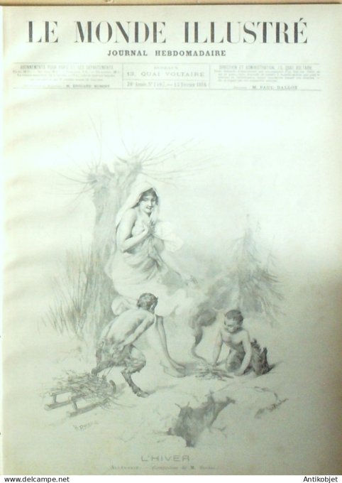 Le Monde illustré 1886 n°1507 Grèce Athènes Tonkin Hanoï Maroc Oued Mélah