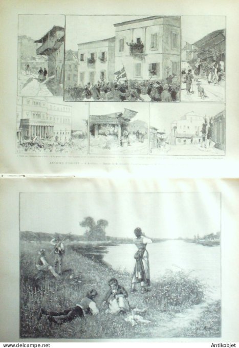 Le Monde illustré 1886 n°1507 Grèce Athènes Tonkin Hanoï Maroc Oued Mélah