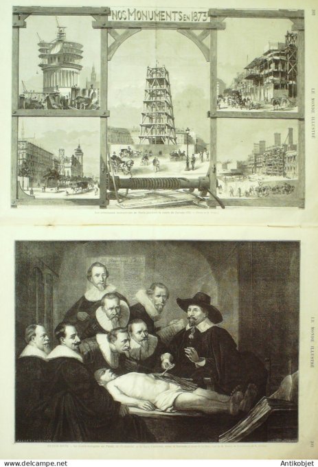 Le Monde illustré 1873 n°871 Toulon (83) Orléans (45) St-Privat (57) St-Etienne (42)