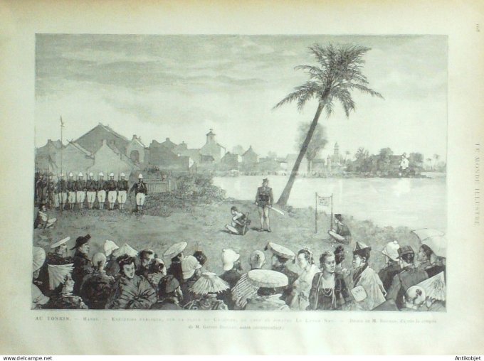 Le Monde illustré 1886 n°1507 Grèce Athènes Tonkin Hanoï Maroc Oued Mélah