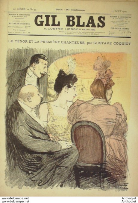 Gil Blas 1900 n°33 Gustave COQUIOT Paul DUPIN Edmond CHAR WEILUC