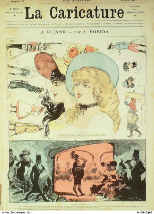 La Caricature 1881 #  78 Vienne Robida Barret Bach Fox