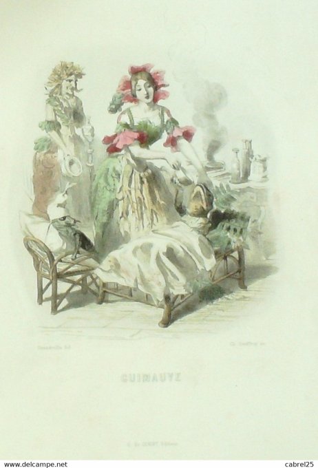 Grandville "Les Fleurs Animées" Pois De Senteur 1847