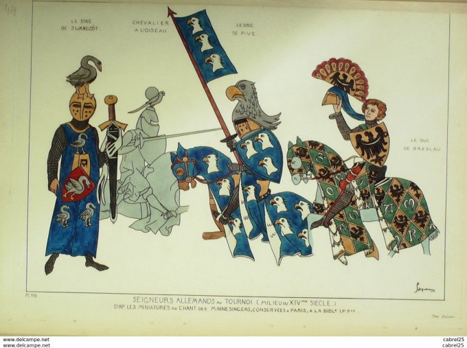 De Swanegot chevalier L'oiseau sire De Pive en tournoi Allemagne