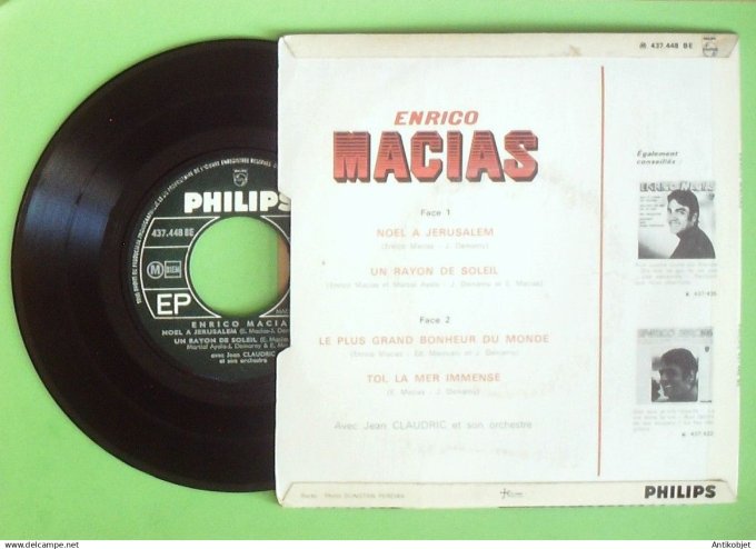 Macias Enrico 45T EP A Jérusalem 1968