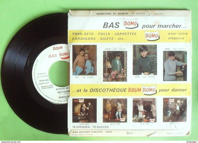 Guiot Raymond Orchestre 45T EP Disk 7 Hollyday bermudas (pub bas Bomo) 1957