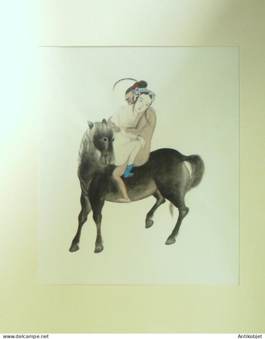 Estampe Chinoise scène cirque de Pékin 1