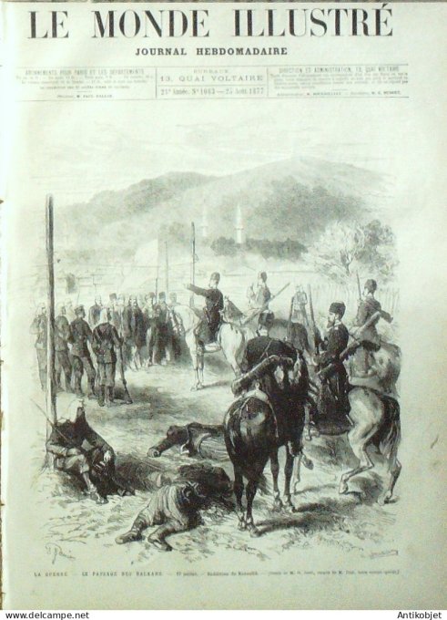 Le Monde illustré 1877 n°1063 Bulgarie Kazanlik Schipka Ukraine Kiew