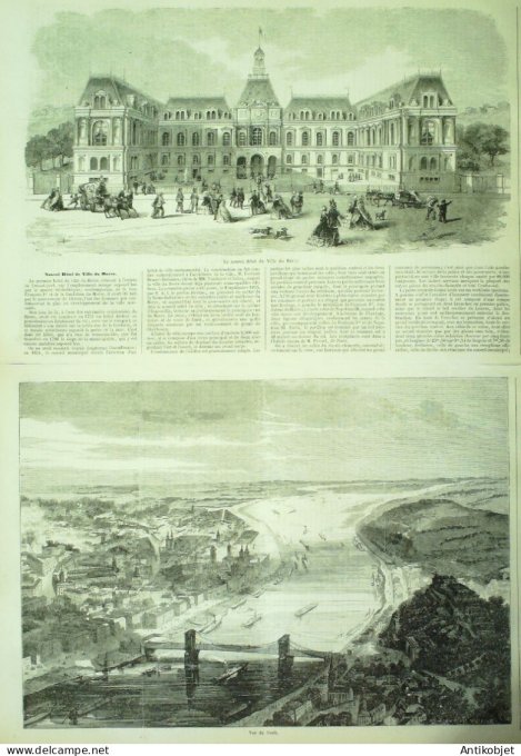 Le Monde illustré 1857 n° 10 Algérie Constantine Cherbourg (50) Bulgarie Pesth Havre (76)