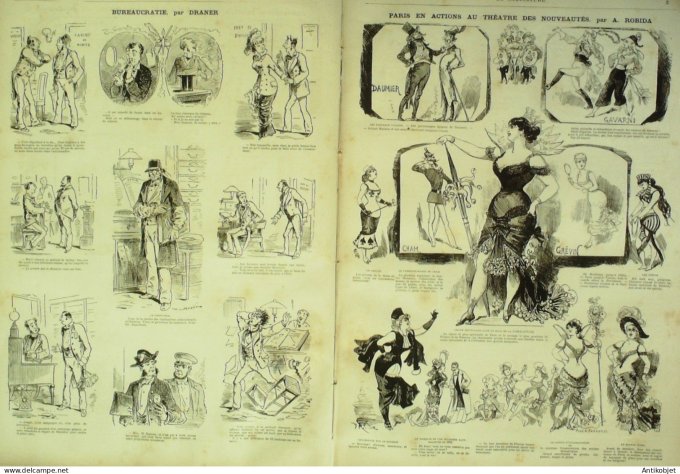 La Caricature 1880 #   4 Faut-il tuer ou divorcer Robida DranerMorland