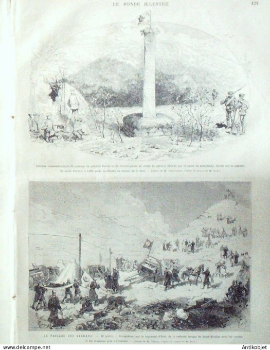 Le Monde illustré 1877 n°1063 Bulgarie Kazanlik Schipka Ukraine Kiew
