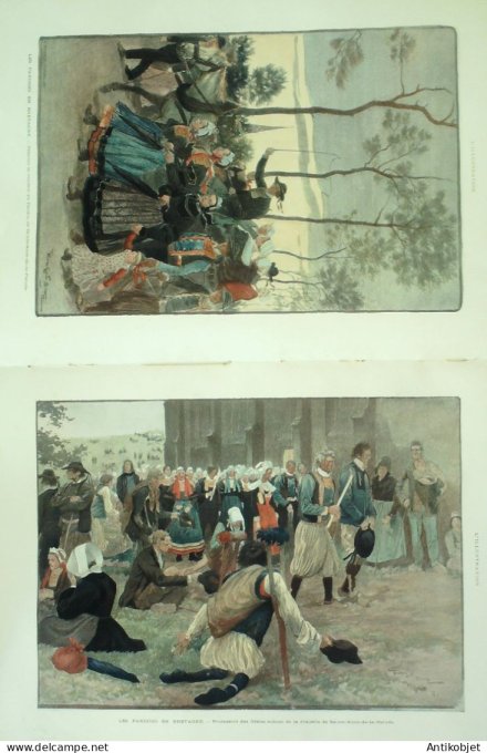 L'illustration 1901 n°3052 Paris-Brest course cycliste Ste-Anne-de-Palude (29)Etats-Unis grève de l'